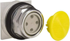 Schneider Electric - 30mm Mount Hole, Extended Straight, Pushbutton Switch Only - Yellow Pushbutton, Momentary (MO) - Americas Industrial Supply