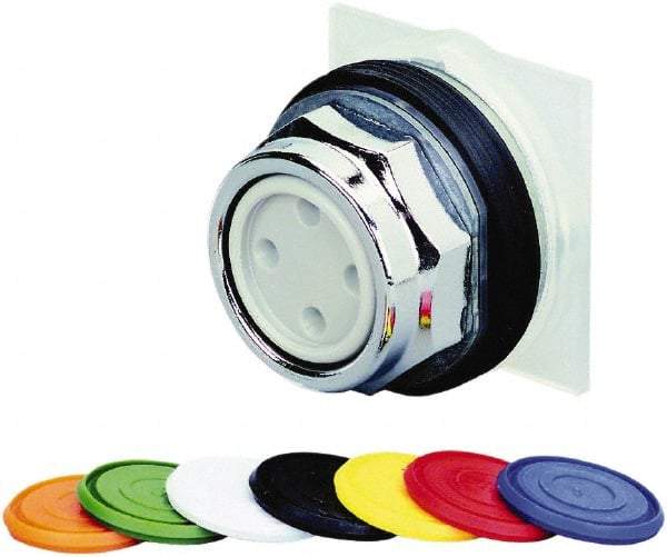 Schneider Electric - 30mm Mount Hole, Flush, Pushbutton Switch - Round, Multicolor Pushbutton, Momentary (MO) - Americas Industrial Supply