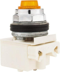 Schneider Electric - 28 V Amber Lens Indicating Light - Screw Clamp Connector - Americas Industrial Supply