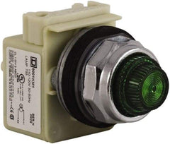 Schneider Electric - 120 VAC Green Lens Indicating Light - Screw Clamp Connector - Americas Industrial Supply