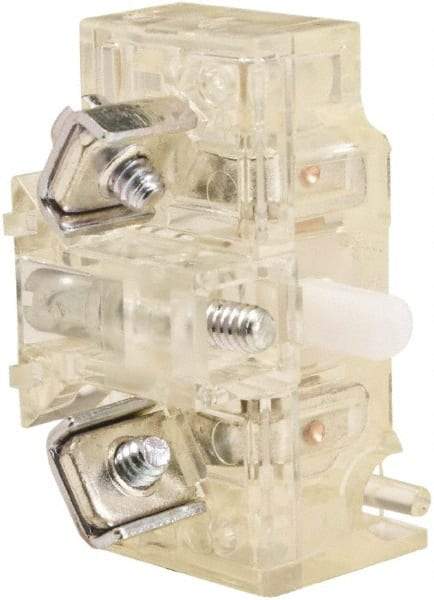 Schneider Electric - NC, 10 Amp, Electrical Switch Contact Block - 600 Volt, Screw and Solder Terminal, 30mm Hole - Americas Industrial Supply