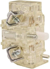 Schneider Electric - 10 Amp, Electrical Switch Contact Block - 600 Volt, Screw and Solder Terminal, 30mm Hole - Americas Industrial Supply