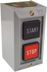 Schneider Electric - 2 Operator, Projecting Pushbutton Control Station - Start, Stop (Legend), Momentary Switch, NO/NC Contact, NEMA 1 - Americas Industrial Supply