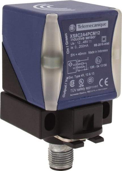 Telemecanique Sensors - PNP, NO/NC, 40mm Detection, Rectangular, Inductive Proximity Sensor - 3 Wires, IP65, IP67, IP69, 12 to 48 VDC, 40mm Long x 70mm Wide - Americas Industrial Supply