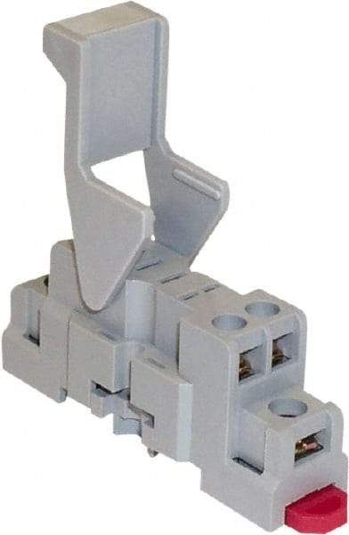 Square D - 5 Pins, 300 VAC, 15 Amp, Spade Relay Socket - DIN Rail Mount, Panel Mount, Screw Clamp Terminal - Americas Industrial Supply