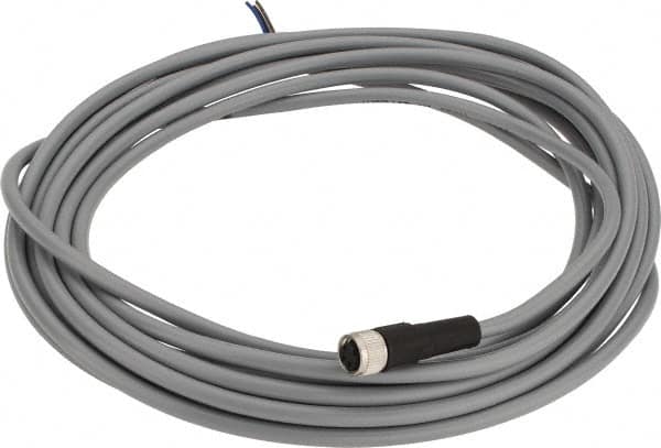 Telemecanique Sensors - 3 Amp, M8 3 Pin Female Straight Cordset Sensor and Receptacle - 60 VAC, 75 VDC, 5m Cable Length, IP67 Ingress Rating - Americas Industrial Supply