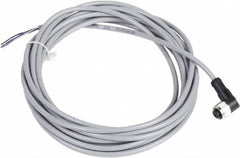 Telemecanique Sensors - 3 Amp, M12 4 Pin Elbowed Female Cordset Sensor and Receptacle - 250 VAC, 300 VDC, 5m Cable Length, IP67 Ingress Rating - Americas Industrial Supply