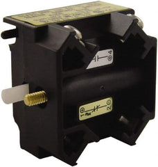 Schneider Electric - NO/NC, Multiple Amp Levels, Electrical Switch Contact Block - 125 VDC at 0.55 Amp and 240 VAC at 3 Amp, Screw Terminal, For Use with Harmony 9001K - Americas Industrial Supply