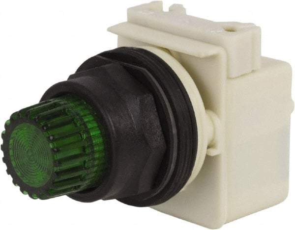 Schneider Electric - 30mm Mount Hole, Extended Straight, Pushbutton Switch Only - Green Pushbutton, Momentary (MO) - Americas Industrial Supply