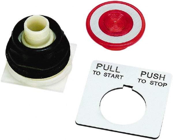 Schneider Electric - 30mm Mount Hole, Extended Straight, Pushbutton Switch Only - Red Pushbutton, Maintained (MA) - Americas Industrial Supply