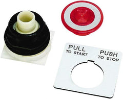 Schneider Electric - 30mm Mount Hole, Extended Straight, Pushbutton Switch Only - Red Pushbutton, Maintained (MA) - Americas Industrial Supply