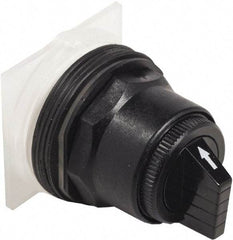 Schneider Electric - 30mm Mount Hole, 3 Position, Knob and Pushbutton Operated, Selector Switch Only - Black, Maintained (MA), without Contact Blocks, Anticorrosive, Weatherproof, Dust and Oil Resistant - Americas Industrial Supply