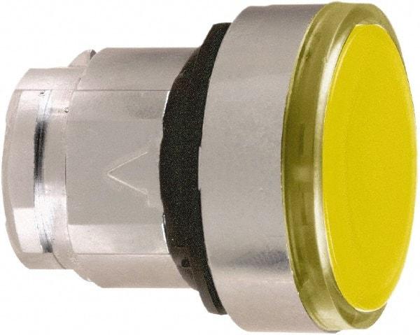 Schneider Electric - 22mm Mount Hole, Flush, Pushbutton Switch Only - Round, Orange Pushbutton, Illuminated, Maintained (MA) - Americas Industrial Supply