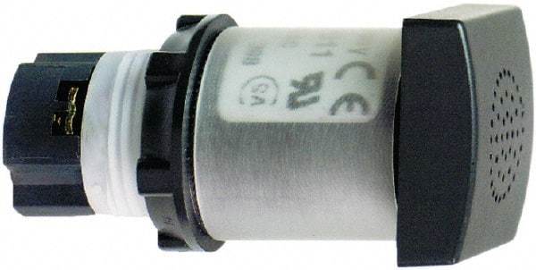 Schneider Electric - 85 dB, 24 VAC/VDC, Vibration Resistant, Pushbutton Annunciator - 5 Milliamp, IP40 Ingress Rating, 1 NEMA Rated x 30mm Wide x 60mm Deep x 30mm High - Americas Industrial Supply