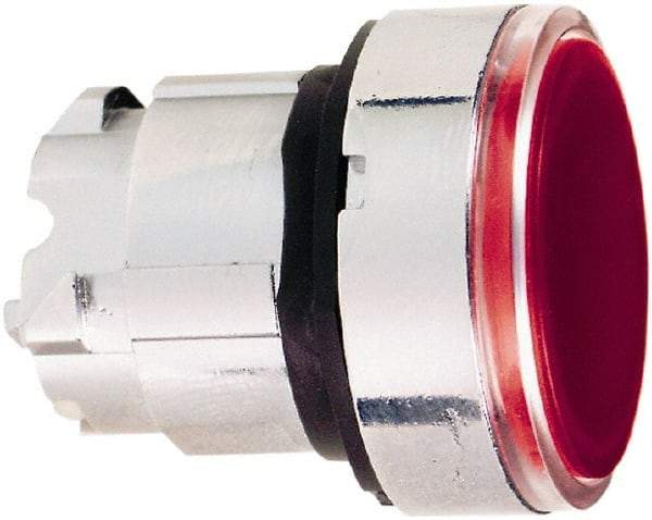Schneider Electric - 22mm Mount Hole, Flush, Pushbutton Switch Only - Round, Red Pushbutton, Illuminated, Momentary (MO) - Americas Industrial Supply