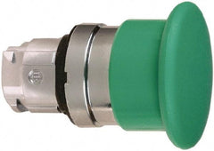 Schneider Electric - 22mm Mount Hole, Extended Mushroom Head, Pushbutton Switch Only - Round, Green Pushbutton, Nonilluminated, Momentary (MO) - Americas Industrial Supply