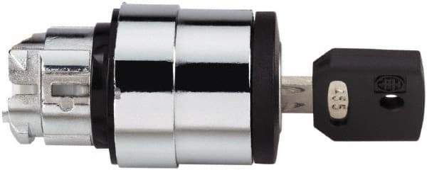 Schneider Electric - 22mm Mount Hole, 2 Position, Key Operated, Selector Switch - Black, Maintained (MA), Nonilluminated, Shock, Vibration and Water Resistant - Americas Industrial Supply