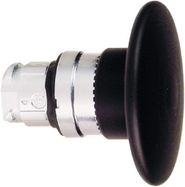 Schneider Electric - 22mm Mount Hole, Extended Mushroom Head, Pushbutton Switch Only - Round, Black Pushbutton, Nonilluminated, Momentary (MO) - Americas Industrial Supply