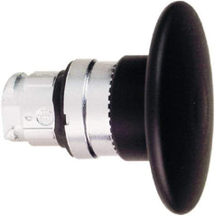Schneider Electric - 22mm Mount Hole, Extended Mushroom Head, Pushbutton Switch Only - Round, Black Pushbutton, Nonilluminated, Momentary (MO) - Americas Industrial Supply