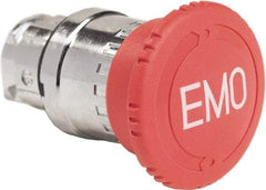 Schneider Electric - Extended Mushroom Head Pushbutton Switch Head - Red, Round Button, Nonilluminated - Americas Industrial Supply