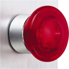 Schneider Electric - 22mm Mount Hole, Extended Mushroom Head, Pushbutton Switch Only - Round, Red Pushbutton, Illuminated, Maintained (MA) - Americas Industrial Supply