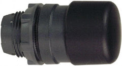 Schneider Electric - 22mm Mount Hole, Extended Mushroom Head, Pushbutton Switch Only - Round, Black Pushbutton, Nonilluminated, Momentary (MO) - Americas Industrial Supply