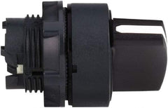 Schneider Electric - 22mm Mount Hole, 3 Position, Handle Operated, Selector Switch Only - Black, Momentary (MO), Nonilluminated, Shock, Vibration and Water Resistant - Americas Industrial Supply