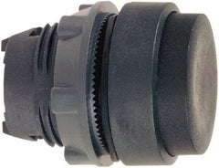 Schneider Electric - 22mm Mount Hole, Extended Straight, Pushbutton Switch Only - Round, Black Pushbutton, Nonilluminated, Maintained (MA) - Americas Industrial Supply