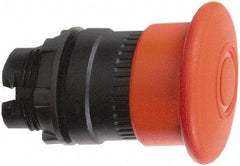 Schneider Electric - 22mm Mount Hole, Extended Mushroom Head, Pushbutton Switch Only - Round, Red Pushbutton, Illuminated, Maintained (MA), Momentary (MO) - Americas Industrial Supply