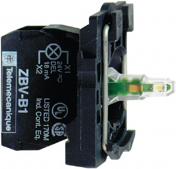 Schneider Electric - 24-120 V Red Lens LED Indicating Light - Screw Clamp Connector, Vibration Resistant - Americas Industrial Supply