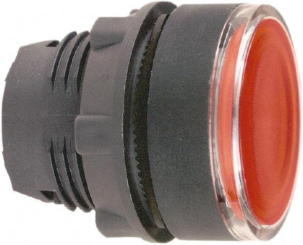 Schneider Electric - 22mm Mount Hole, Flush, Pushbutton Switch Only - Round, Red Pushbutton, Illuminated, Momentary (MO) - Americas Industrial Supply