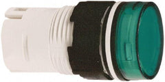 Schneider Electric - Green Lens LED Pilot Light - Round Lens, Shock Resistant, Vibration Resistant - Americas Industrial Supply