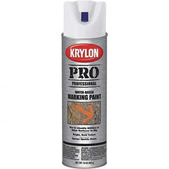 Krylon - 15 fl oz White Marking Paint - Water Base Formula - Americas Industrial Supply