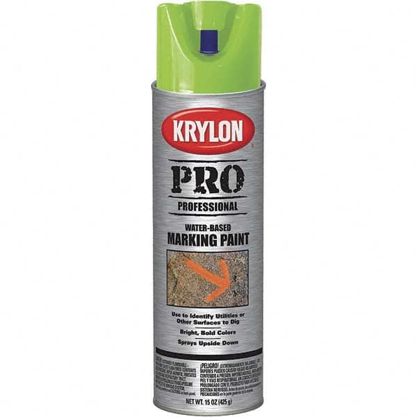 Krylon - 15 fl oz Green Marking Paint - Water Base Formula - Americas Industrial Supply