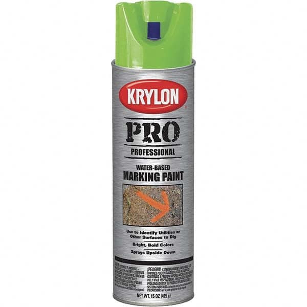 Krylon - 15 fl oz Green Marking Paint - Water Base Formula - Americas Industrial Supply