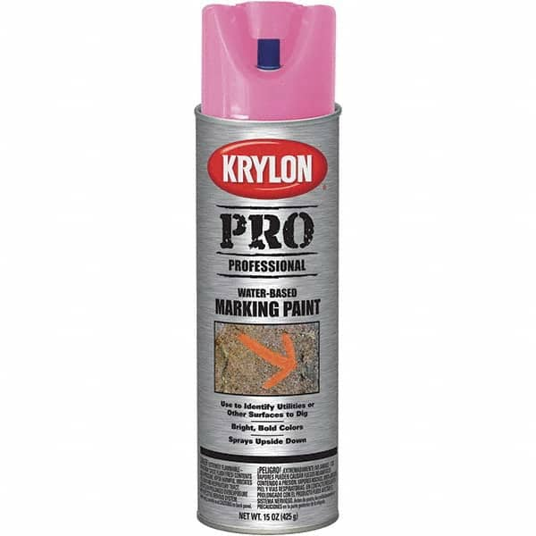 Krylon - 15 fl oz Red/Orange Marking Paint - Water Base Formula - Americas Industrial Supply