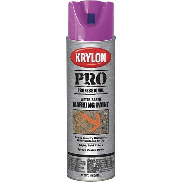 Krylon - 15 fl oz Purple Marking Paint - Water Base Formula - Americas Industrial Supply