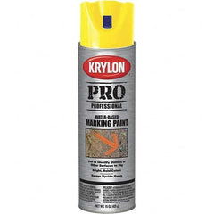 Krylon - 15 fl oz Yellow Marking Paint - Water Base Formula - Americas Industrial Supply