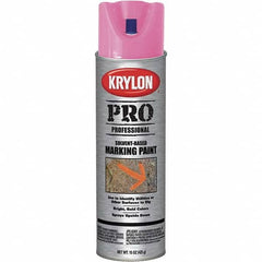 Krylon - 15 fl oz Pink Marking Paint - Solvent Base Formula - Americas Industrial Supply