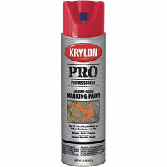 Krylon - 15 fl oz Red Marking Paint - Solvent Base Formula - Americas Industrial Supply