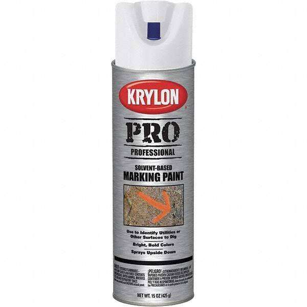 Krylon - 15 fl oz White Marking Paint - Solvent Base Formula - Americas Industrial Supply