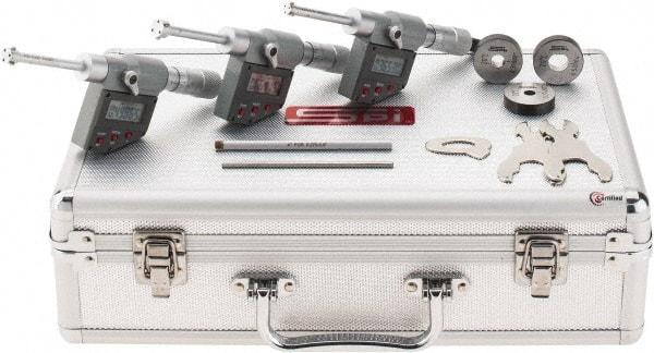 SPI - 0.275 to 0.5", IP65, Carbide Face Chrome Plated Finish, Electronic Inside Micrometer - 0.00005" Resolution, 0.00016" Accuracy, 53.5" Gage Depth - Americas Industrial Supply