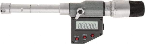 SPI - 0.65" to 0.8", IP65, Carbide Face Chrome Plated Finish, Electronic Inside Micrometer - 0.00005" Resolution, 0.00016" Accuracy, 80" Gage Depth - Americas Industrial Supply