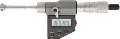 SPI - 0.425" to 0.5", IP65, Carbide Face Chrome Plated Finish, Electronic Inside Micrometer - 0.00005" Resolution, 0.00016" Accuracy, 53.5" Gage Depth - Americas Industrial Supply