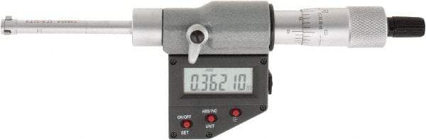 SPI - 0.275" to 0.35", IP65, Carbide Face Chrome Plated Finish, Electronic Inside Micrometer - 0.00005" Resolution, 0.00016" Accuracy, 53.5" Gage Depth - Americas Industrial Supply