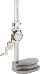 SPI - 6" Stainless Steel Dial Height Gage - 0.001" Graduation, Accurate to 0.001", Dial Display - Americas Industrial Supply