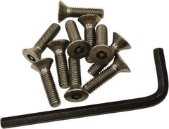 Acorn Engineering - #10-32, 3/4" Long Hex Drive Machine Screw - Flat Head, Grade 18-8 Stainless Steel, Uncoated - Americas Industrial Supply