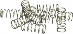 Acorn Engineering - 1/4" OD, 0.02" Wire, 0.65" Free Length, Compression Spring - 2.6 Lb Spring Rating, Stainless Steel - Americas Industrial Supply