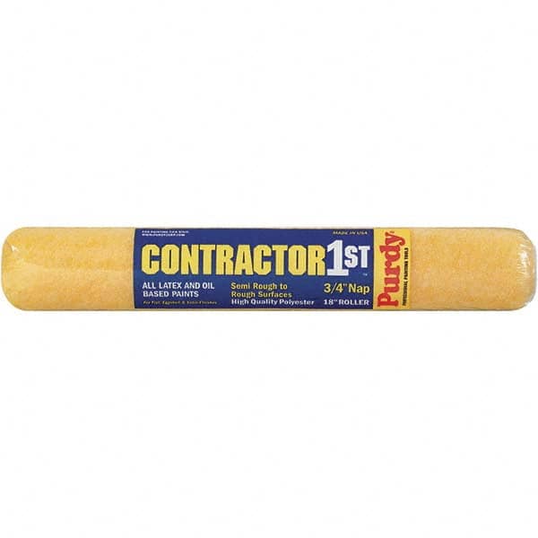Purdy - 3/4" Nap, 18" Wide Paint Roller Cover - Smooth to Semi-Smooth Texture, Polyester - Americas Industrial Supply