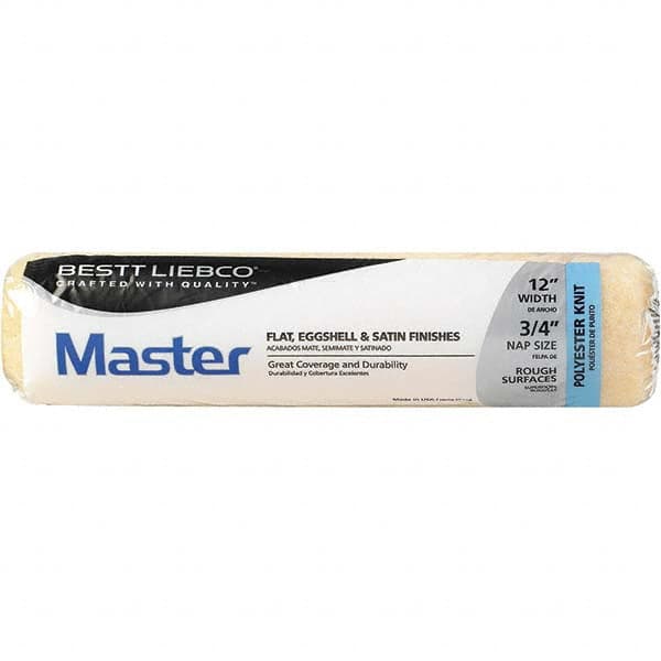 Bestt-Liebco - 3/4" Nap, 12" Wide Paint Roller Cover - Smooth Texture, Polyester - Americas Industrial Supply